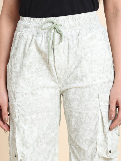 Women’s Loose-Fit Parachute Cargo Pants – Track, Gym & Casual Wear